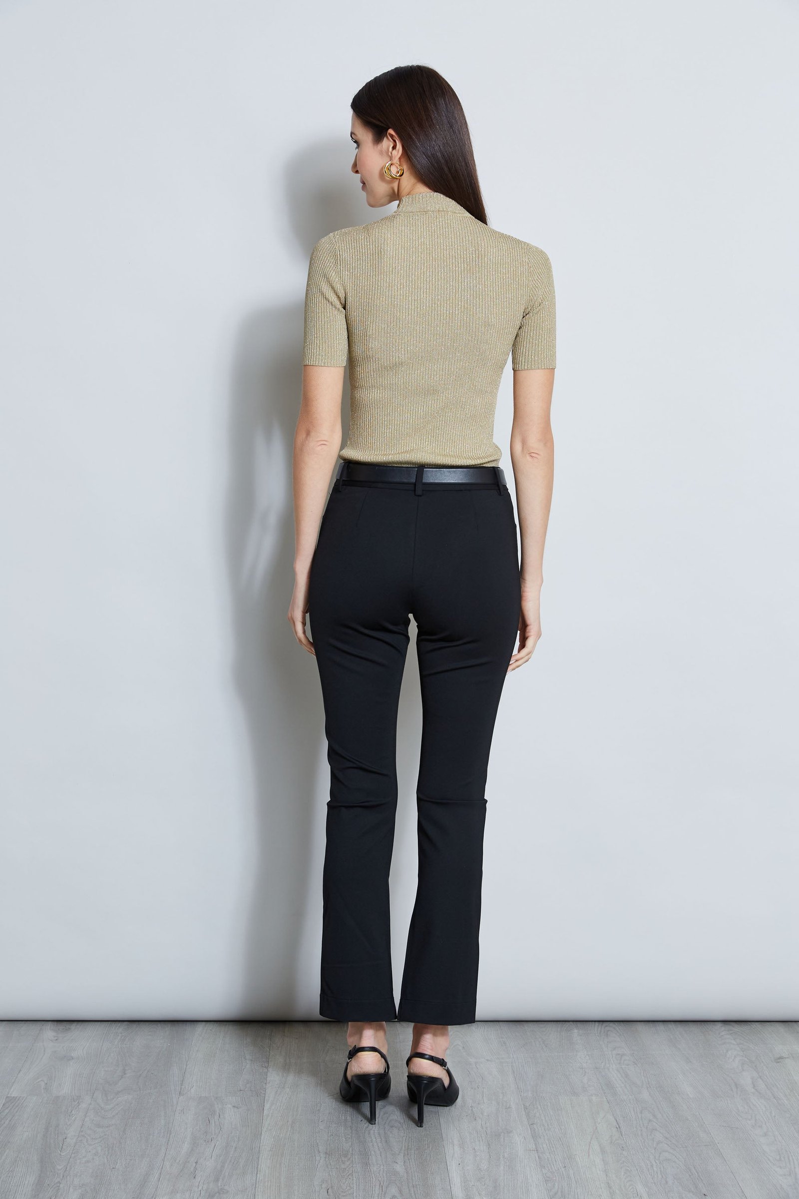 Inseam Slit Ponte Pant