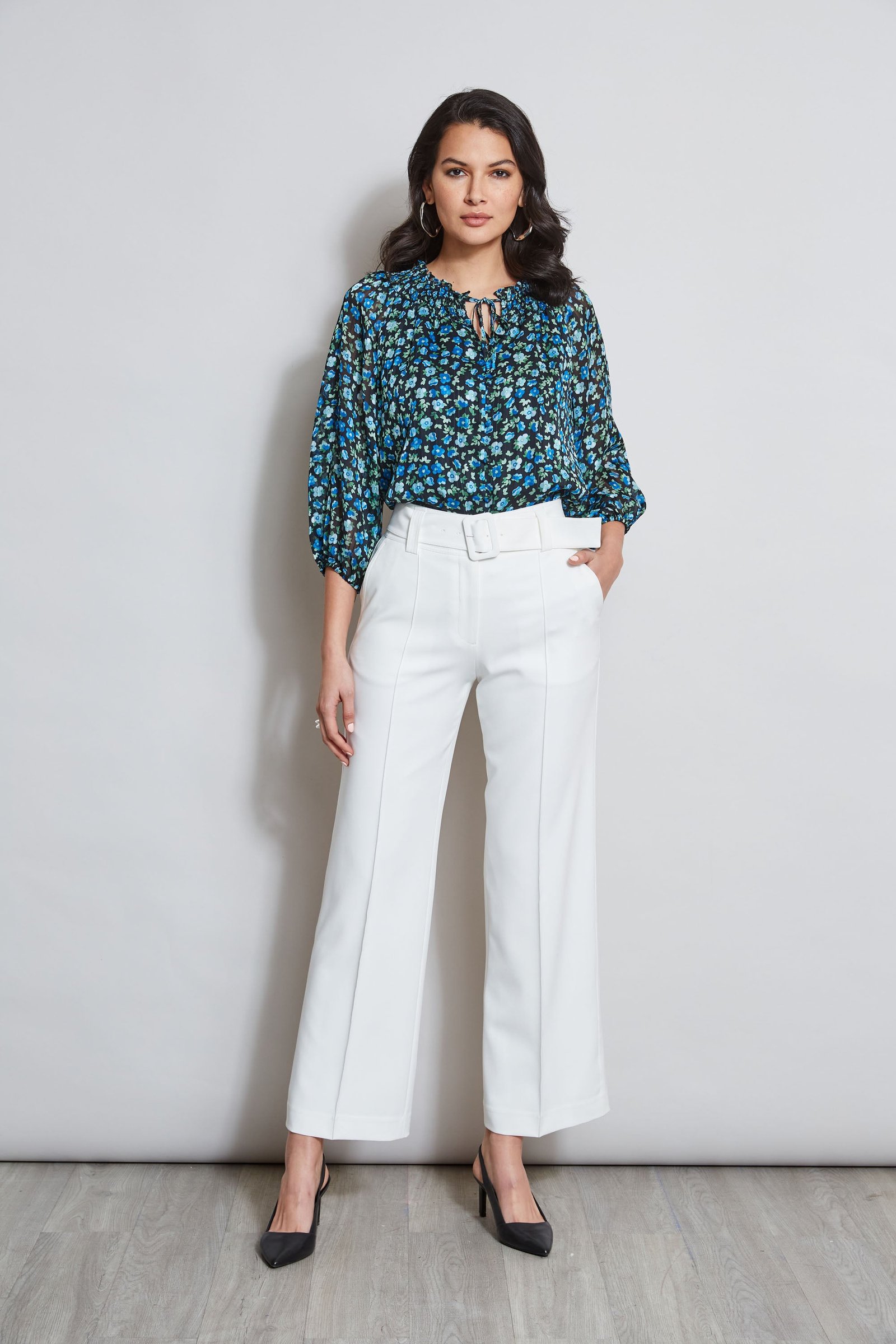 Belted Crepe Pant