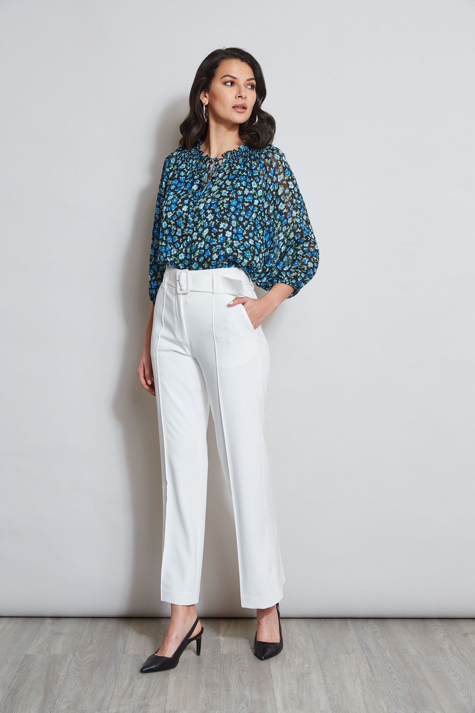 Belted Crepe Pant